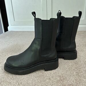 H&M Black Combat & Moto Boots